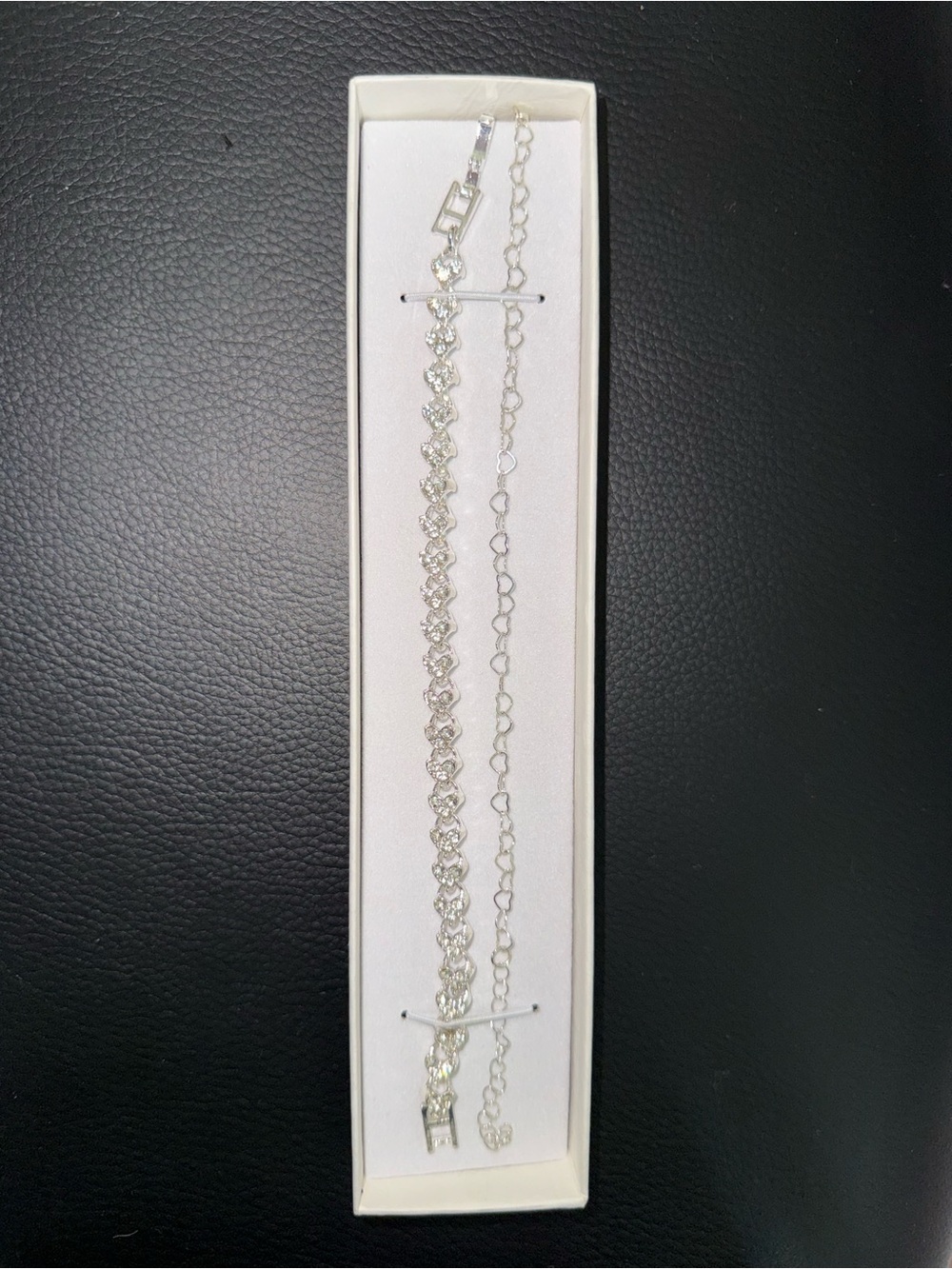 Elegant Silver-Tone Crystal Tennis Bracelet for Women